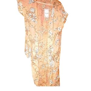 Elana Baldi linen look open duster nwt